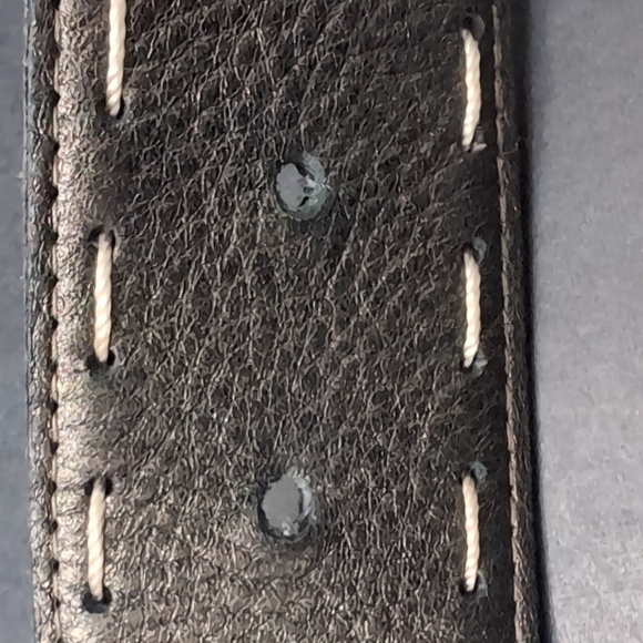 Avion Women's Black Leather Belt with A Large Ornate Studded Buckle. - Picture 3 of 9